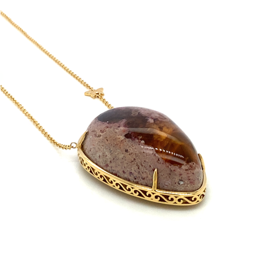 Gold chain 18k with Fire Opal Gold chain 18k with Fire Opal