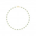Gold chain 18k with  Emerals stones 