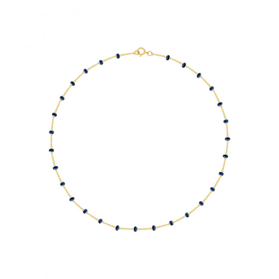 Gold chain 18K with Sapphire stones