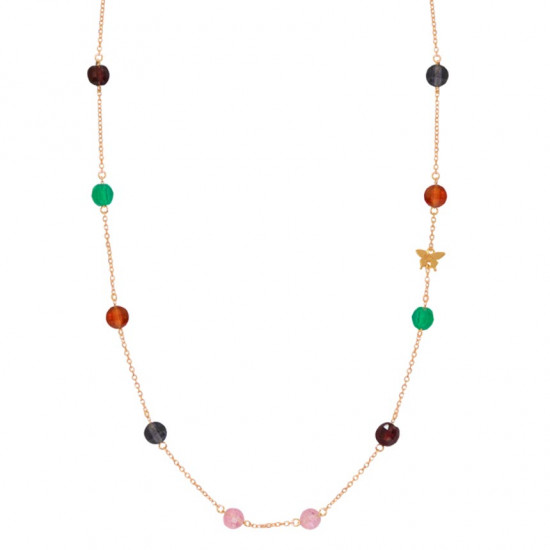 GOLD CHAIN 18K WITH STONES 