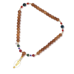 ( ALLAH ) GOD NAME BEARISH WITH RED AGATE  , GREEN JAD , BLOOD STOONE  AND COKE WOOD