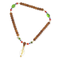 ( ALLAH ) GOD NAME BEARISH  WITH CORAL , GREEN AMBEER , LAPIS AND COKE WOOD  