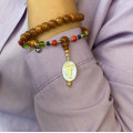 ( ALLAH ) GOD NAME BEARISH  WITH CORAL , GREEN AMBEER , LAPIS AND COKE WOOD  