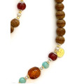 AMAZONITE BEARISH WITH RED AGATE, AMBER, OUD WOOD AMAZONITE BEARISH WITH RED AGATE, AMBER, OUD WOOD