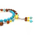 HALOLITE BEARISH WITH AMBER , AMAZONITE AND SANDAL WOOD