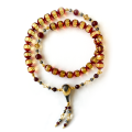 GOLD 18K PLATED AMBER BEARISH WITH RUBI AGATE , CITRINE AND HAMATITE GOLD 18K PLATED AMBER BEARISH WITH RUBI AGATE , CITRINE AND HAMATITE