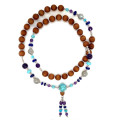 TURQUOISE BEARISH WITH AMETHYST, AMAZONITE, LAPIS LAZULI AND SANDALWOOD