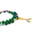 24K GOLD PLATED AMETHYST BEARISH WITH TURQUOISE HALOLITE , MALACHITE , GREEN AGATE . 24K GOLD PLATED AMETHYST BEARISH WITH TURQUOISE HALOLITE , MALACHITE , GREEN AGATE .