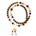 AMETHYST BEARISH WITH PEARLS, RUBY AGATE, CITRINE AND OUD WOOD