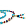 TURQUOISE BEARISH WITH LAPIS LAZULI, RED AGATE AND TOURMALINE