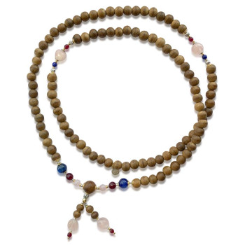 Morganite bearish with kyanite ، lapis and rubi agate with Oud wood