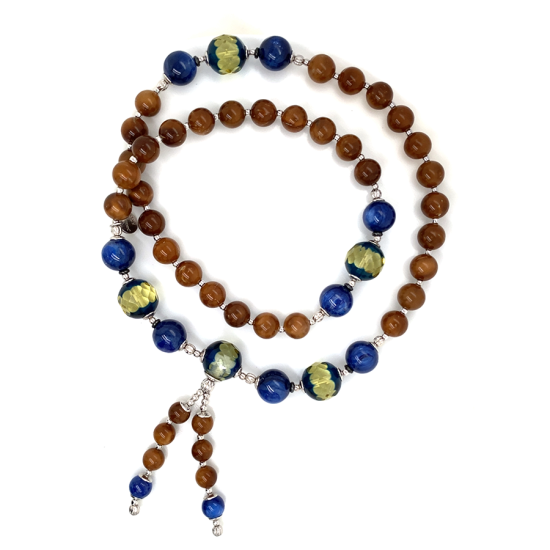 BLU AMBER BEARISH WITH KYANITE AND COKE WOOD BLU AMBER BEARISH WITH KYANITE AND COKE WOOD