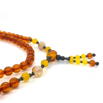 HONEY AMBER BEARISH WITH YELLOW AGATE AND CITRINE