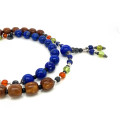 SAPPHIRE BEARISH WITH LAPIS, AMBER AND BURHANITE