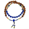 SAPPHIRE BEARISH WITH LAPIS, AMBER AND BURHANITE