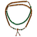 RED AND GREEN AGATE BEARISH WITH MALACHITE AND COKE WOOD