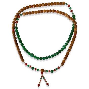 RED AND GREEN AGATE BEARISH WITH MALACHITE AND COKE WOOD