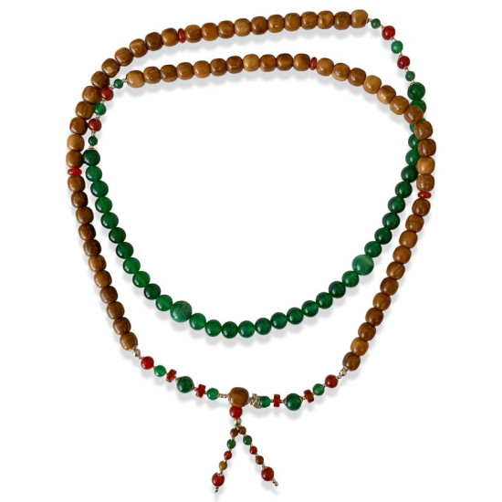 RED AND GREEN AGATE BEARISH WITH MALACHITE AND COKE WOOD