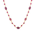 18K GOLD PLATED RUBI STONE NECKLACE 18K GOLD PLATED RUBI STONE NECKLACE