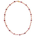 18K GOLD PLATED RUBI STONE NECKLACE 18K GOLD PLATED RUBI STONE NECKLACE