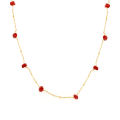 18k GOLD PLATED CORAL NECKLACE 18k GOLD PLATED CORAL NECKLACE