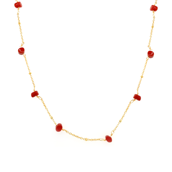 18k GOLD PLATED CORAL NECKLACE