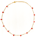 18k GOLD PLATED CORAL NECKLACE 18k GOLD PLATED CORAL NECKLACE