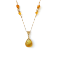 18k GOLD PLATED AMBER NECKLACE 18k GOLD PLATED AMBER NECKLACE