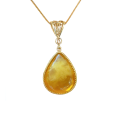 18k GOLD PLATED AMBER NECKLACE 18k GOLD PLATED AMBER NECKLACE