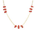 18k GOLD PLATED CORAL NECKLACE 18k GOLD PLATED CORAL NECKLACE