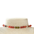 SEASHELL HEART NECKLACE WITH CORAL , RED AGATE , TIGER EYE MULTI-COLOR AND AMBER SEASHELL HEART NECKLACE WITH CORAL , RED AGATE , TIGER EYE MULTI-COLOR AND AMBER