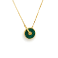 GOLD PLATED MALACHITE NECKLACE GOLD PLATED MALACHITE NECKLACE
