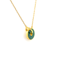 GOLD PLATED MALACHITE NECKLACE GOLD PLATED MALACHITE NECKLACE