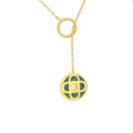 GOLD PLATED MALACHITE NECKLACE GOLD PLATED MALACHITE NECKLACE