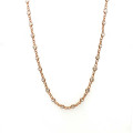 18k GOLD PLATED SILVER NECKLACE WITH  ROSE GOLD , ZIRCON 