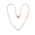 18k GOLD PLATED SILVER NECKLACE WITH  ROSE GOLD , ZIRCON 