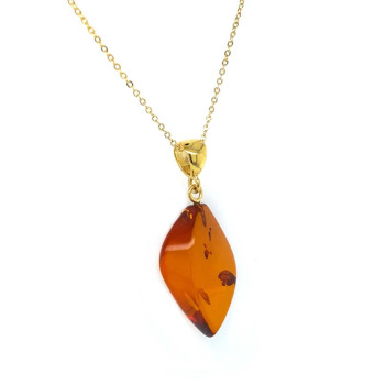 18k GOLD PLATED AMBER Chain