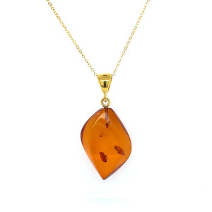 18k GOLD PLATED AMBER Chain