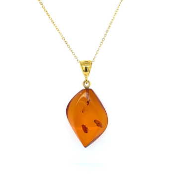 18k GOLD PLATED AMBER Chain