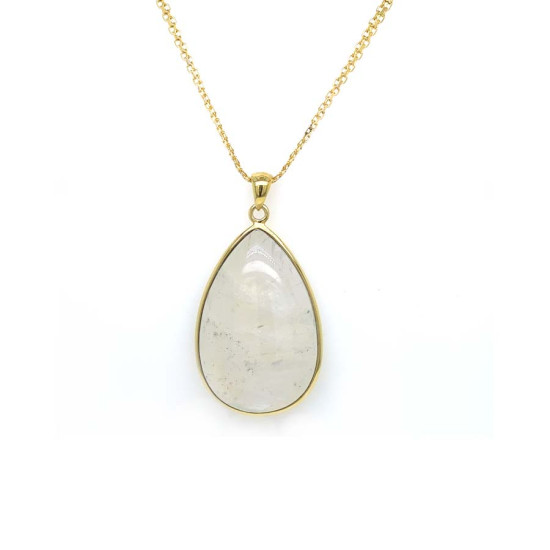 18K GOLD PLATED MOONSTONE NECKLACE
