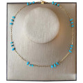 18k GOLD PLATED TURQUOISE NECKLACE 18k GOLD PLATED TURQUOISE NECKLACE