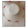 18k GOLD PLATED CORAL NECKLACE 18k GOLD PLATED CORAL NECKLACE
