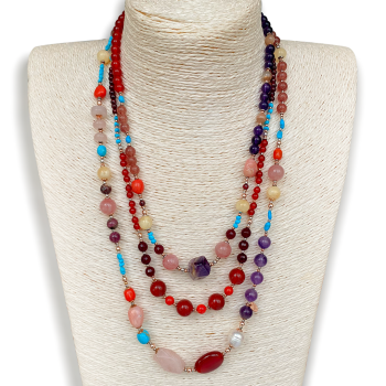 GOLD PLATED PINK QURRTZ STONE , AGATE , AMETHYST, TURQUOISE , CORAL , TOURMALINE , HEMOPHYTITE 