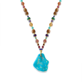 GOLD PLATED TURQUOISE NECKLACE WITH RUBI AGATE ,CHERRY QUARTZ , CITRINE , MALACHITE AMETHYST AND AMAZONITE . GOLD PLATED TURQUOISE NECKLACE WITH RUBI AGATE ,CHERRY QUARTZ , CITRINE , MALACHITE AMETHYST AND AMAZONITE .