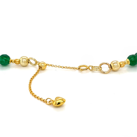 GOLD PLATED ETHIOPIAN OPAL NECKLACE WITH RUBI AGATE , GREEN AGATE AND GREEN JAIDE GOLD PLATED ETHIOPIAN OPAL NECKLACE WITH RUBI AGATE , GREEN AGATE AND GREEN JAIDE