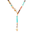 18k gold plated TURQUOISE NECKLACE WITH AMZONTE , CORAL , CITRINE , JASPER , AMBER , PEARLS AND AGATE 18k gold plated TURQUOISE NECKLACE WITH AMZONTE , CORAL , CITRINE , JASPER , AMBER , PEARLS AND AGATE