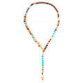 18k gold plated TURQUOISE NECKLACE WITH AMZONTE , CORAL , CITRINE , JASPER , AMBER , PEARLS AND AGATE 18k gold plated TURQUOISE NECKLACE WITH AMZONTE , CORAL , CITRINE , JASPER , AMBER , PEARLS AND AGATE
