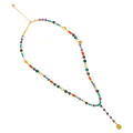 18k GOLD PLATED AMETHYST NECKLACE WITH GREEN AGATE , RED CORAL , PEARLS , CITRINE 18k GOLD PLATED AMETHYST NECKLACE WITH GREEN AGATE , RED CORAL , PEARLS , CITRINE