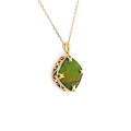 GOLD CHAIN 18K WITH AMONITE STONE