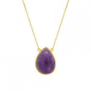 AMETHYST TEARDROP NECKLACE